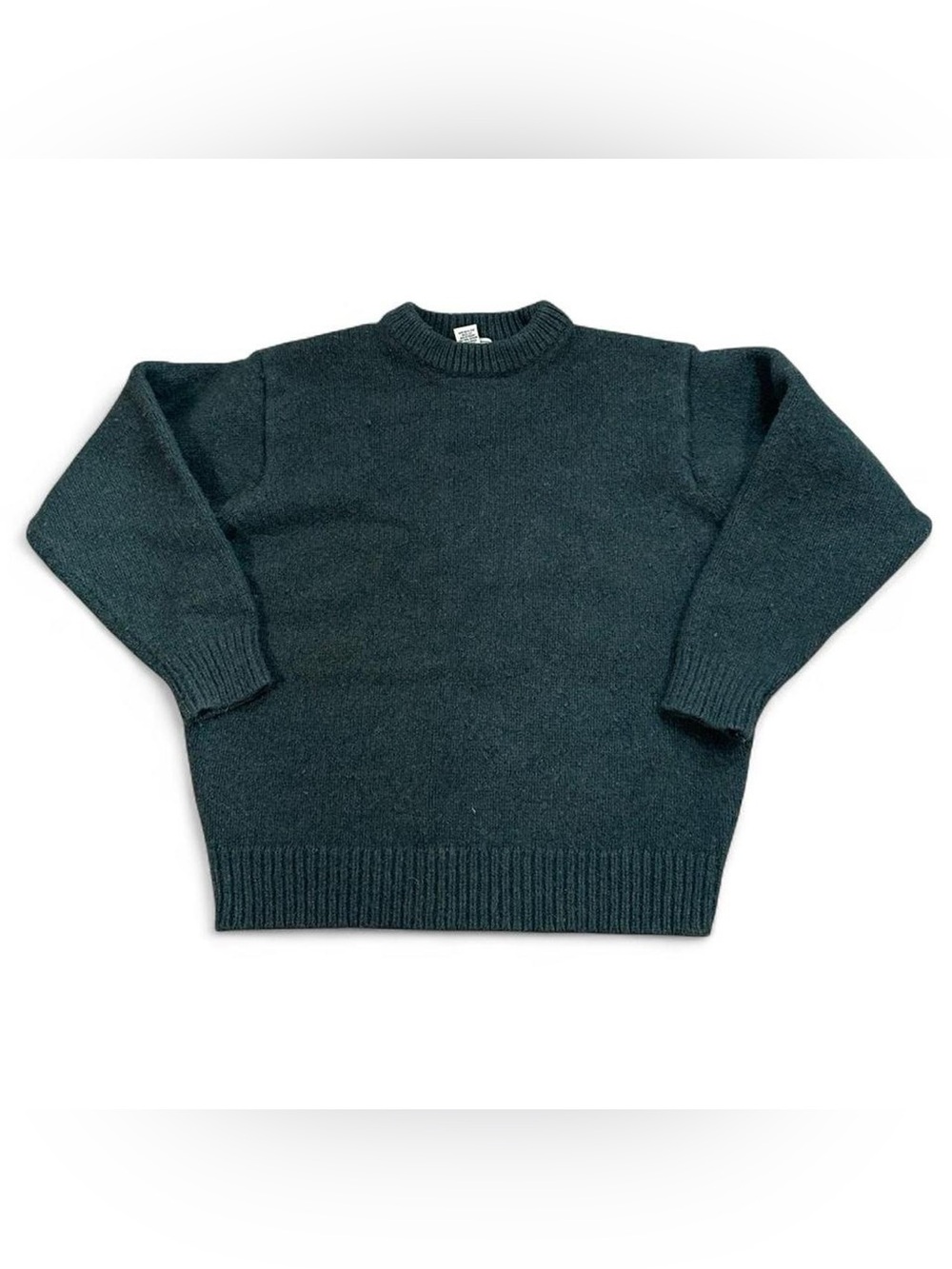 L.L.Bean Men’s Green Lambswool Pullover Crewneck Sweater Size Large